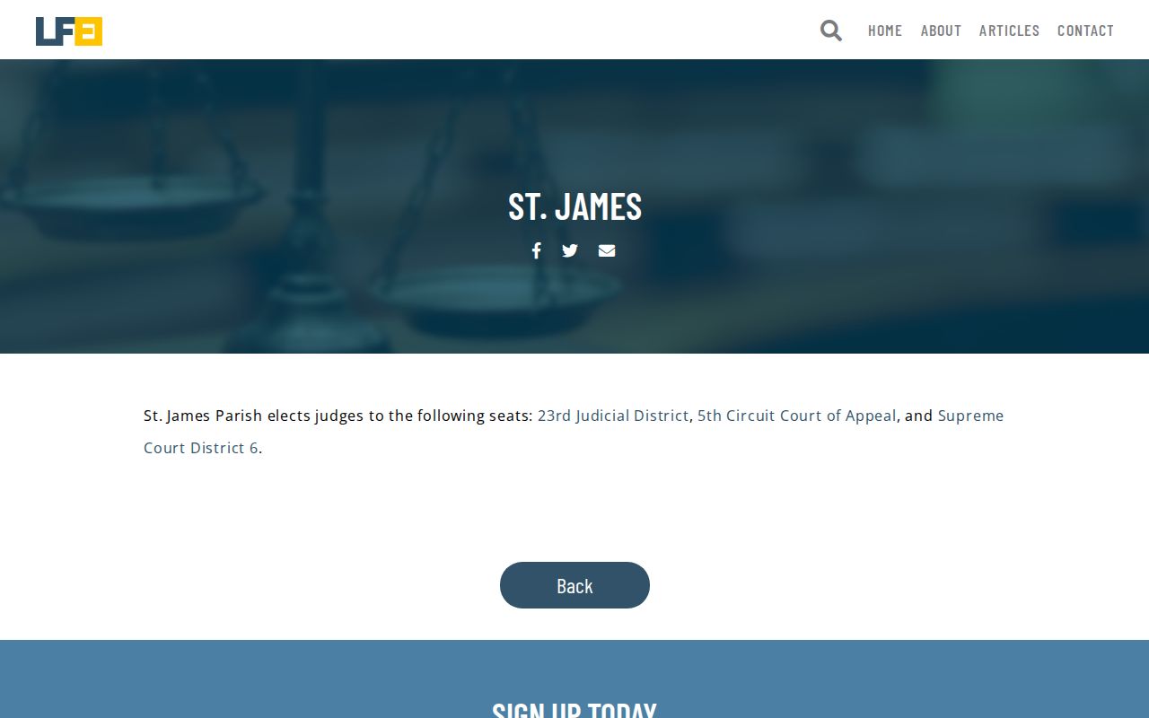 St. James Parish warrant records: Louisiana court structure page for the parish